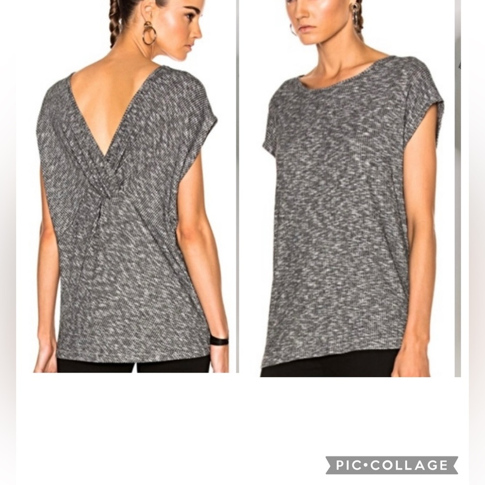 Rag & Bone Ribbed Knit Knot Back Sleeveless Top Small Like New